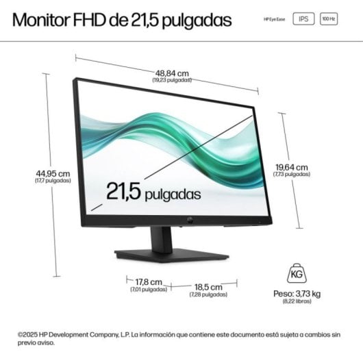 Monitor HP Serie 3 Pro 322ph 21.5" FullHD 100Hz IPS Altavoces Tiempo de Respuesta 5 ms