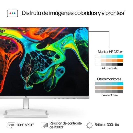 Monitor HP Serie 5 527sw 27" FullHD 100Hz IPS 5ms Micro-Edge Blanco