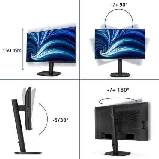 Monitor Philips 24B2N3200J 23.8" FullHD 120Hz IPS Altura Ajustable Flicker Free USB HDMI DP