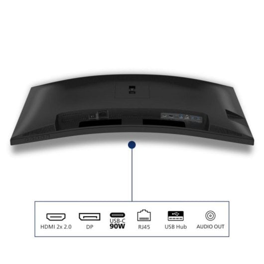 Monitor Philips 34B2U3600C/00 34" UltraWide QHD 120Hz VA Curvo KVM USB-C RJ45 4ms