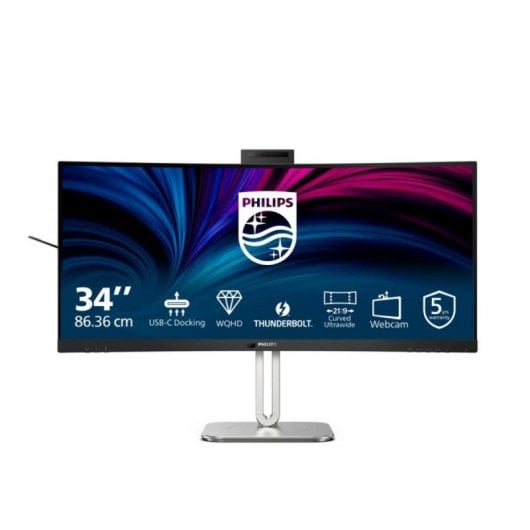 Monitor Philips 34B2U6603CH 34" UltraWide QHD 120Hz VA Curvo Thunderbolt 4 HDR400 4ms