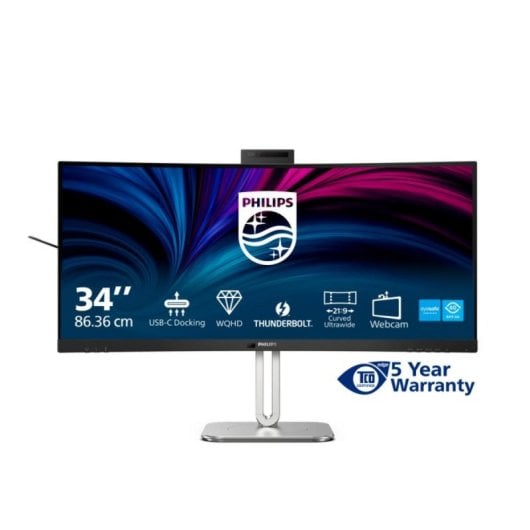 Monitor Philips 34B2U6603CH 34" UltraWide QHD 120Hz VA Curvo Thunderbolt 4 HDR400 4ms