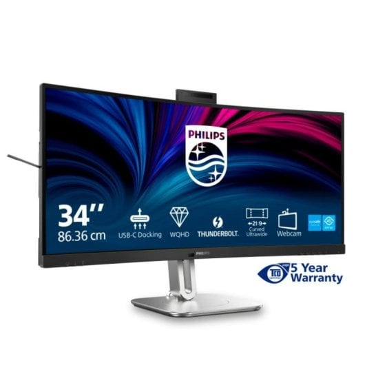 Monitor Philips 34B2U6603CH 34" UltraWide QHD 120Hz VA Curvo Thunderbolt 4 HDR400 4ms