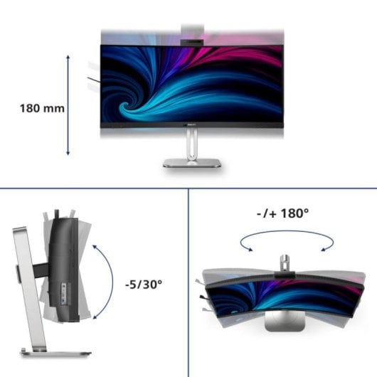 Monitor Philips 34B2U6603CH 34" UltraWide QHD 120Hz VA Curvo Thunderbolt 4 HDR400 4ms