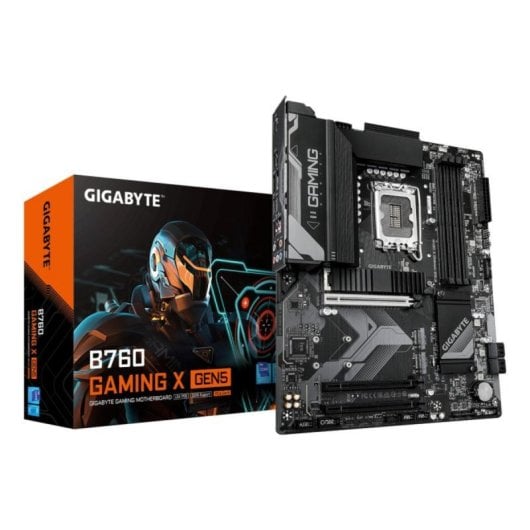 Placa Base Gigabyte B760 GAMING X GEN5 Intel B760 LGA1700 DDR5 ATX PCIe 5.0 256GB 2.5GbE M.2 RAID