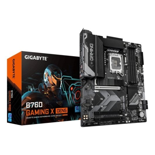 Placa Base Gigabyte B760 GAMING X GEN5 Intel B760 LGA1700 DDR5 ATX PCIe 5.0 256GB 2.5GbE M.2 RAID