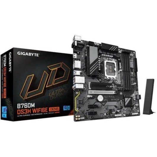 Carte mère Gigabyte B760M DS3H Intel B760 LGA1700 DDR5 Micro-ATX WiFi 6E 2.5GbE M.2 RAID