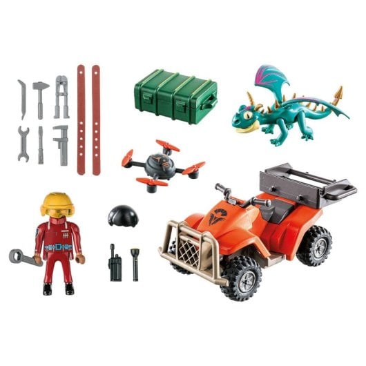 Set de figuras Playmobil Dragons 71085 multicolor 28 piezas con dragón y vehículo