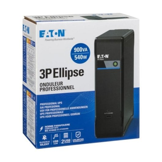 Sai Eaton 0,9 kVA Bateria de Chumbo-Ácido 9 Ah Torre USB Proteção Sobrecarga