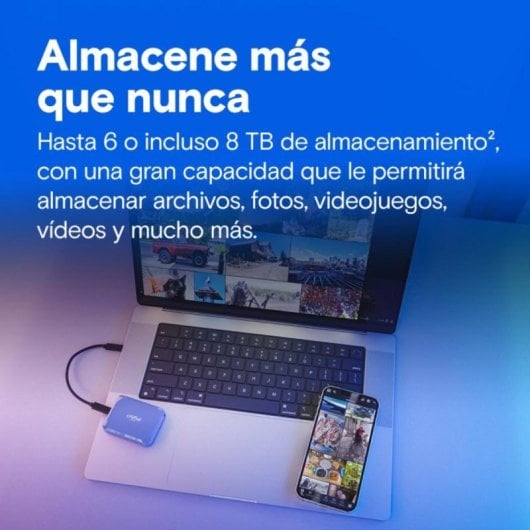 Disco Duro Crucial 4TB SSD 2100 MB/s X10 Extern Blau USB 3.2 Gen 2x2 IP65