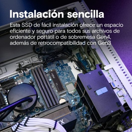 Disco Duro Crucial 4TB M.2 NVMe 7100MB/s P310 + Difusor Térmico PS5/PC