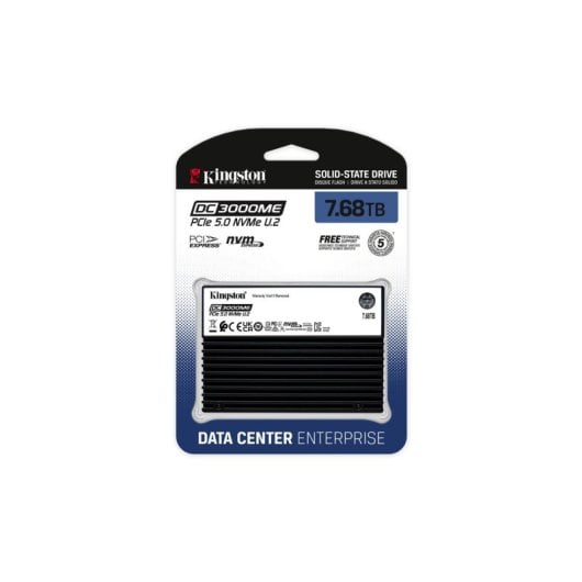 Disco Duro Kingston 7,68TB SSD U.2 NVMe PCIe 5.0 DC3000ME 14000MB/s eTLC Encriptado