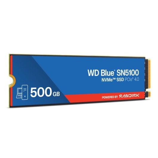 Disque Dur SanDisk 500GB M.2 PCIe 4.0 6600MB/s WD Blue SN5100 Encryption