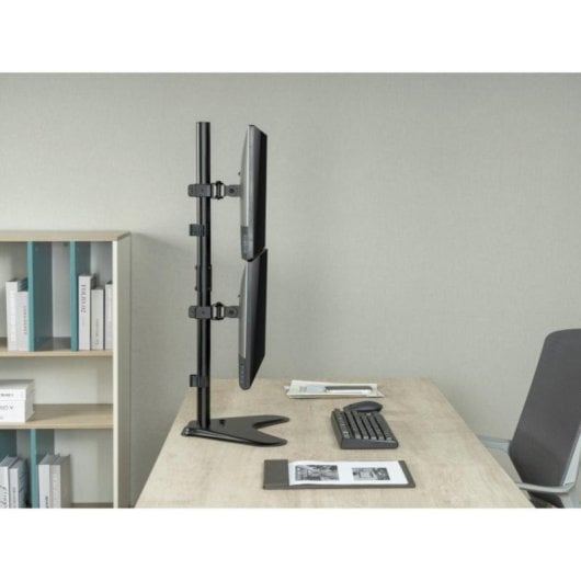 Soporte sobremesa Equip 650128 para dos monitores 17-32" vertical, 9 kg, acero, negro