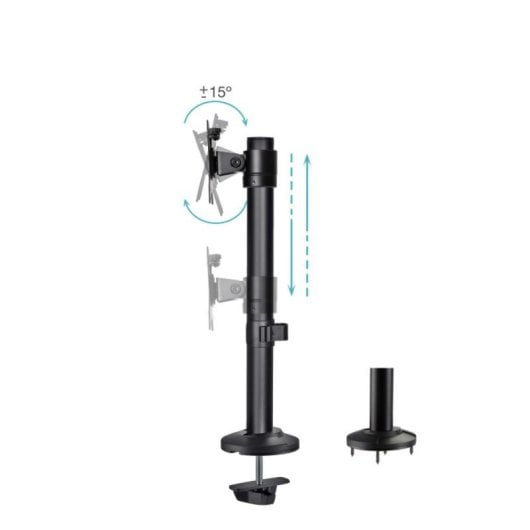 Soporte de mesa TooQ DB1131TN-B para monitor 17-32" giro 360° hasta 8 kg negro