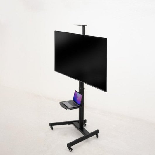 Suporte de chão TooQ COMETA para ecrã 37"-70" 70 kg ajuste altura rotação rodas preto