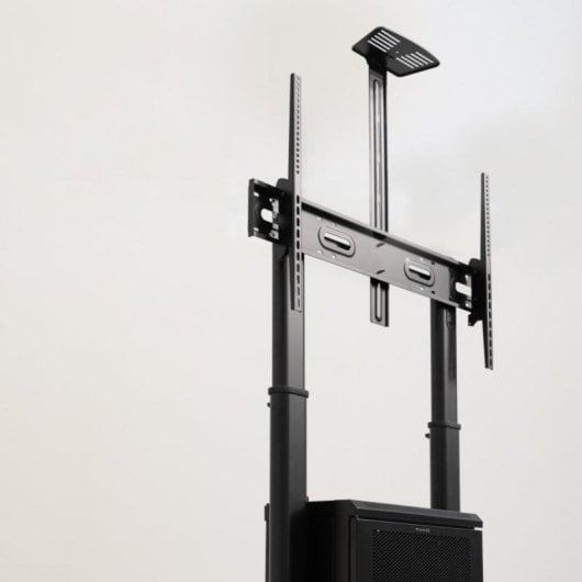Suporte de Chão TooQ NARNIA 100 kg para Ecrãs 60-100 polegadas com Armário e Acessórios Rack Preto