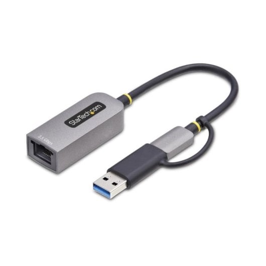 Tarjeta de Red StarTech.com USB Tipo C a RJ45 2.5GbE 5000Mbit/s Conversor USB-A NBASE-T Gris