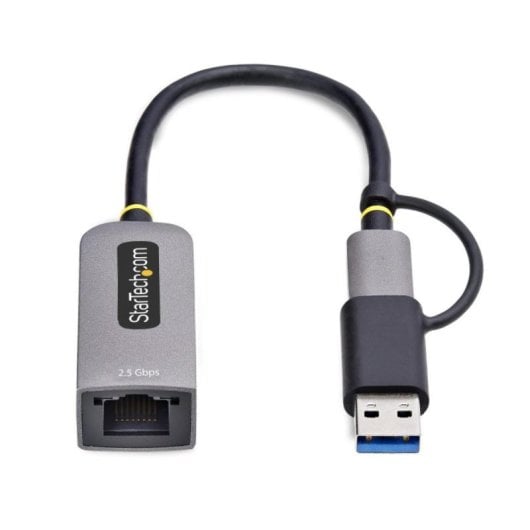 Tarjeta de Red StarTech.com USB Tipo C a RJ45 2.5GbE 5000Mbit/s Conversor USB-A NBASE-T Gris