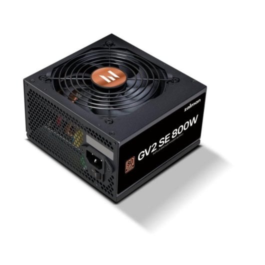 Bloc d’Alimentation Zalman 800W 80 PLUS Bronze GV2SE Ventilateur 12 cm ATX PFC Actif