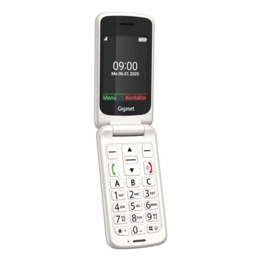 Telefono per anziani Gigaset GL595 2,8" Bianco IP44 Tasti grandi Bluetooth USB-C