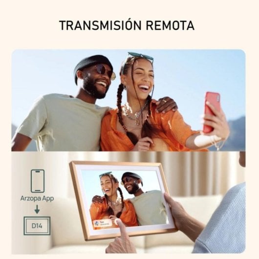Marco de fotos digital Arzopa 10,1" IPS Táctil, Cloud Inalimitado, Wi-Fi, App Arzopa, Multilenguaje