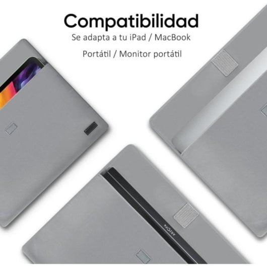 Funda Protectora para Monitor Portátil ARZOPA 17.3" de PU, Resistente al Agua, con Cierre Magnético