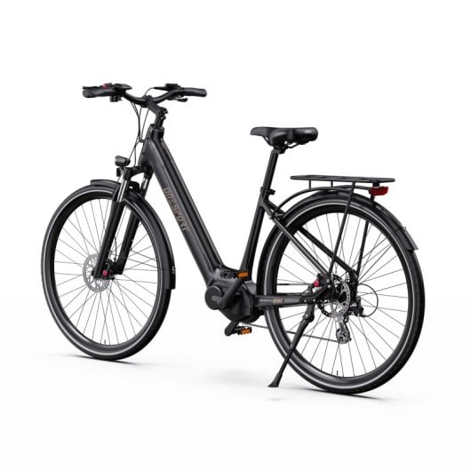 Bicicleta eléctrica urbana OneSport OT07 7 velocidades, 250W, suspensión delantera, pantalla LCD Negro