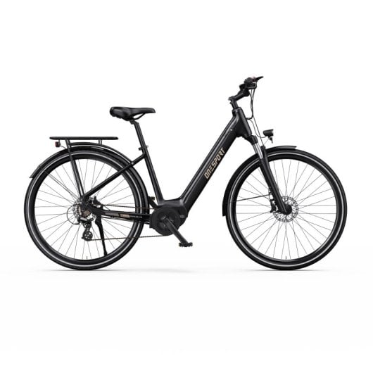 Bicicleta eléctrica urbana OneSport OT07 7 velocidades, 250W, suspensión delantera, pantalla LCD Negro