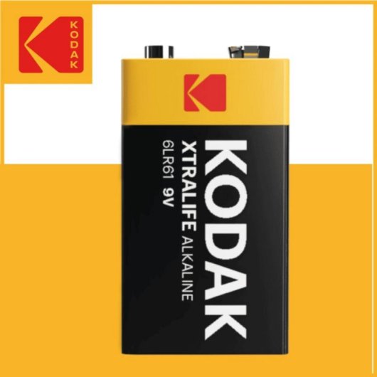 Batterie Kodak Xtralife 9V (6LR61/PP3/MN1604) - Confezione da 10 Alcaline a Lunga Durata, Resistente alle Perdite