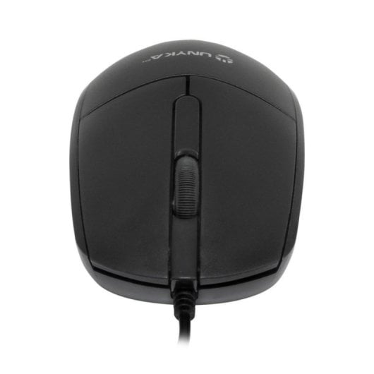 Ratón UNYKAch UK A128 USB 1200 DPI Negro Ambidiestro Plug and Play