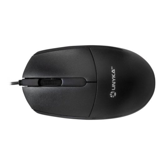 Ratón UNYKAch UK A128 USB 1200 DPI Negro Ambidiestro Plug and Play
