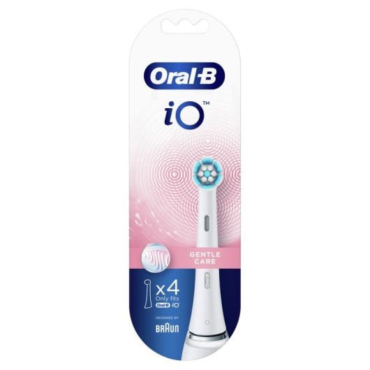 Cabezales Oral-B iO Gentle Care 4 uds Azul Blanco pack reemplazo encías sensibles