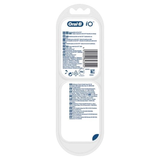 Cabezales Oral-B iO Gentle Care 4 uds Azul Blanco pack reemplazo encías sensibles
