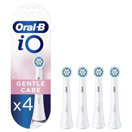 Cabezales Oral-B iO Gentle Care 4 uds Azul Blanco pack reemplazo encías sensibles