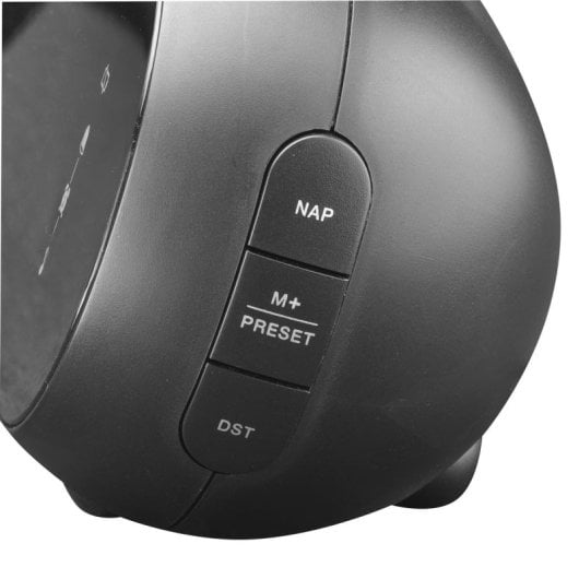 Radiowecker Denver CPR-700 digital oval Schwarz LED 0,9" FM Projektion USB
