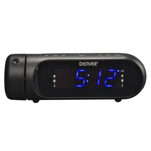 Radiowecker Denver CPR-700 digital oval Schwarz LED 0,9" FM Projektion USB