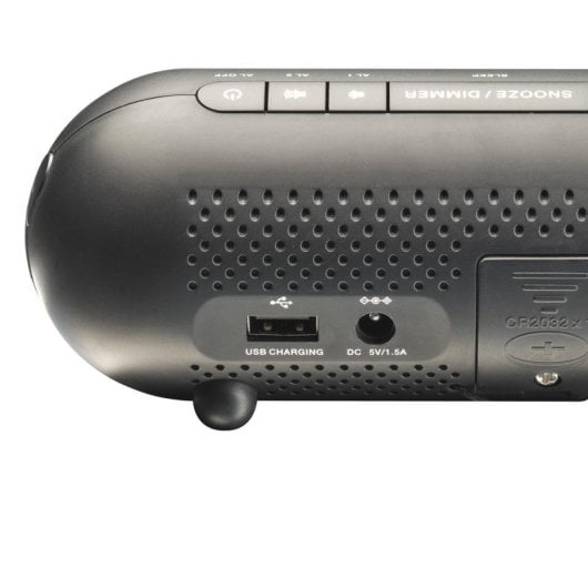 Radiowecker Denver CPR-700 digital oval Schwarz LED 0,9" FM Projektion USB