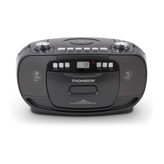 Radio CD Player Thomson RK200CD Schwarz FM AM LCD tragbar Aux-in Kassette