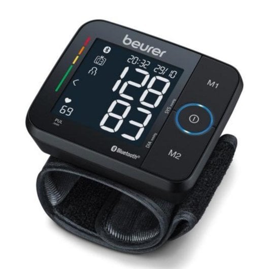 Tensiómetro digital Bluetooth Smart negro con pantalla, detección de arritmias y apagado automático