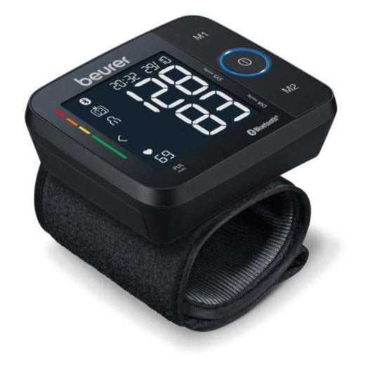 Tensiómetro digital Bluetooth Smart negro con pantalla, detección de arritmias y apagado automático