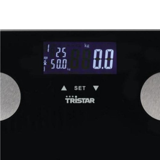 Bilancia pesapersone digitale in vetro nero 150 kg spegnimento automatico allarme sovrappeso display indicatori batteria