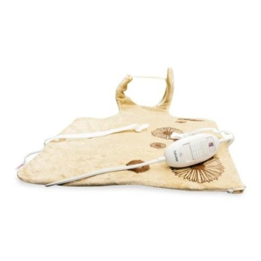 Manta eléctrica beige 100W 3 temperaturas algodón microfibra apagado automático lavable