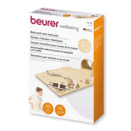Manta eléctrica beige 100W 3 temperaturas algodón microfibra apagado automático lavable