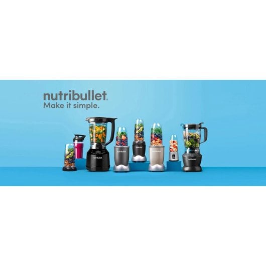 Batidora NutriBullet NBF580B Triple Prep System 1500 W Multifunción Negro Base Inteligente