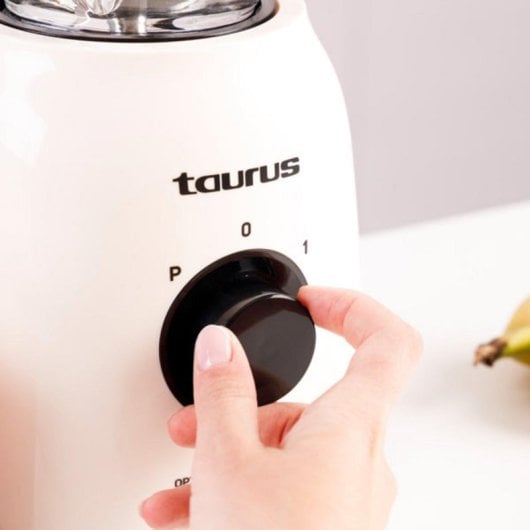 Batidora de vaso Taurus Optima Vintage 1500 Max 1,8 L Crema Turbo Cristal Picahielos