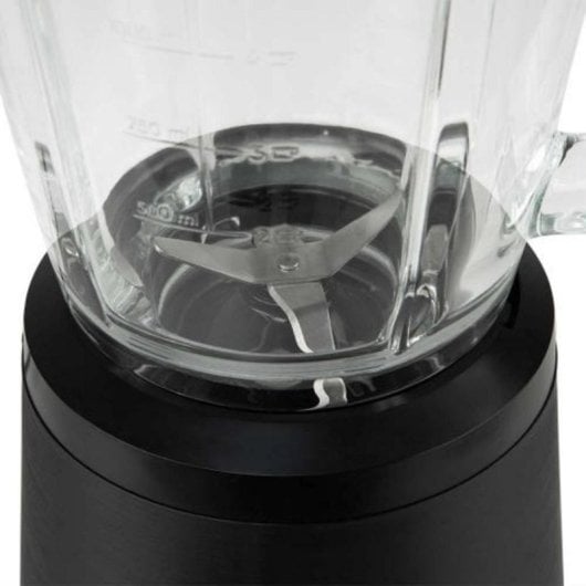 Standmixer Schwarz 1500W Glas 1,75L 2 Geschwindigkeiten Eiscrusher Turbo Funktion Edelstahlmesser
