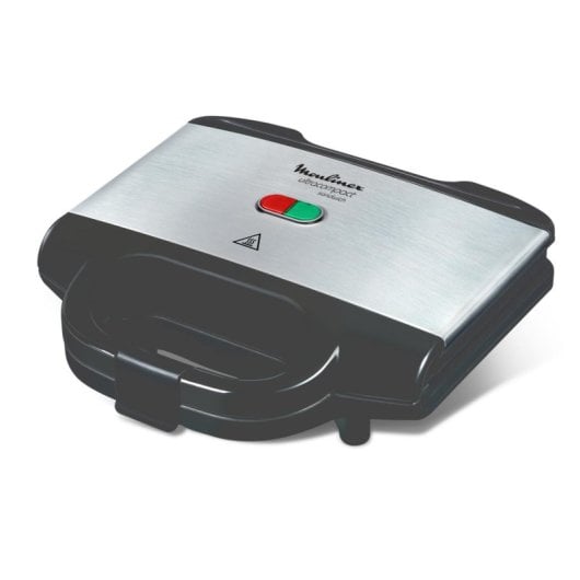 Sanduicheira Moulinex SM156D 700W Aço Inoxidável Capacidade 2 Sanduíches Grelha Travável Antiaderente