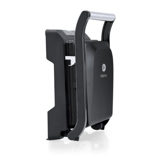 Sandwichera Flama 4980FL 1000W Negra y Plata Plástico Capa Antiadherente Mango Frío