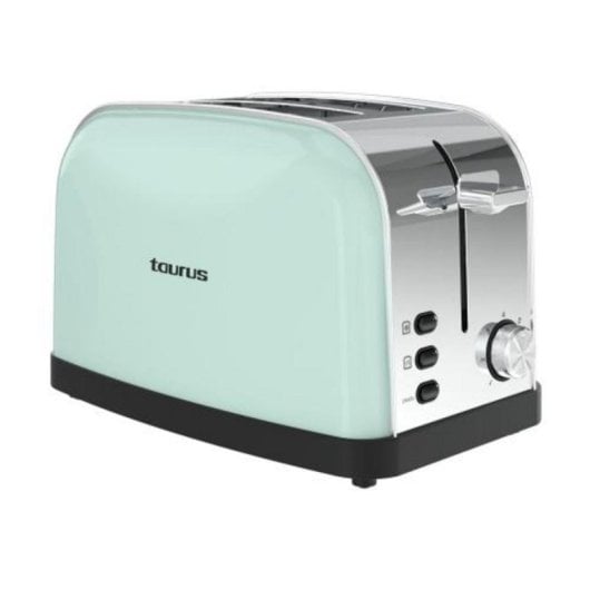 Tostadora de pan 950W acero inoxidable verde 7 niveles 2 ranuras funciones extra